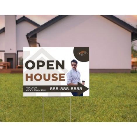 Open House signs -- 4mm Coroplast Double sided (10pcs +)